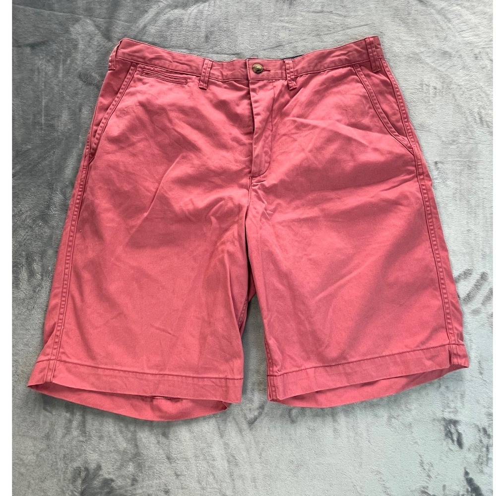 Polo Ralph Lauren Relaxed Fit Salmon Pink Chino Shorts Mens 34 Cotton Twill Pony